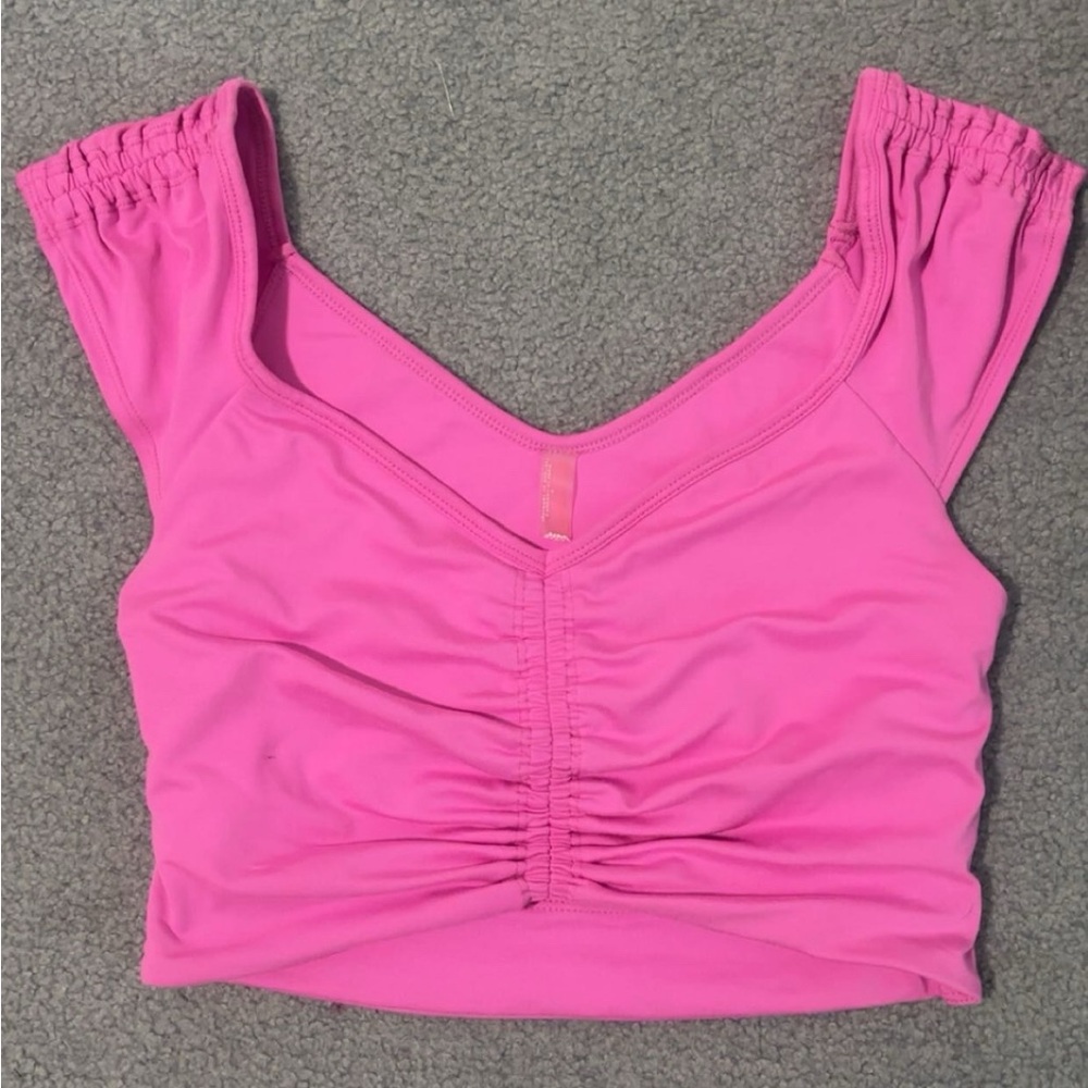 Pink Ruched Women's Top